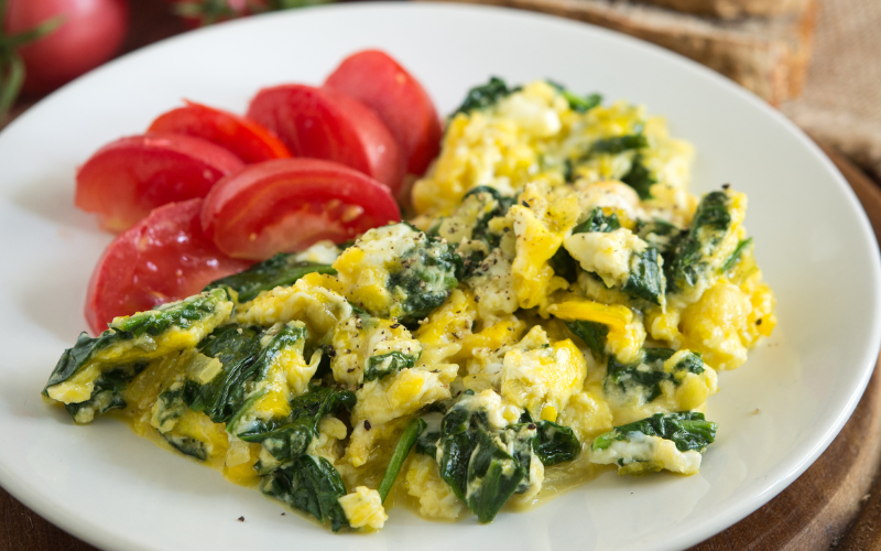 7 Day Meal Plan - Scrambled Eggs and Spinach