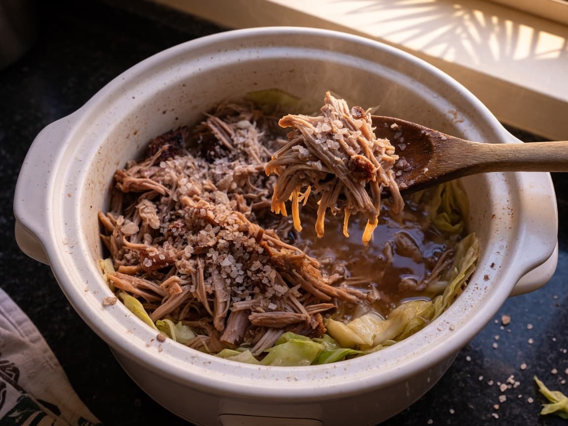 Slow-Cooker Kalua Pig with Cabbage