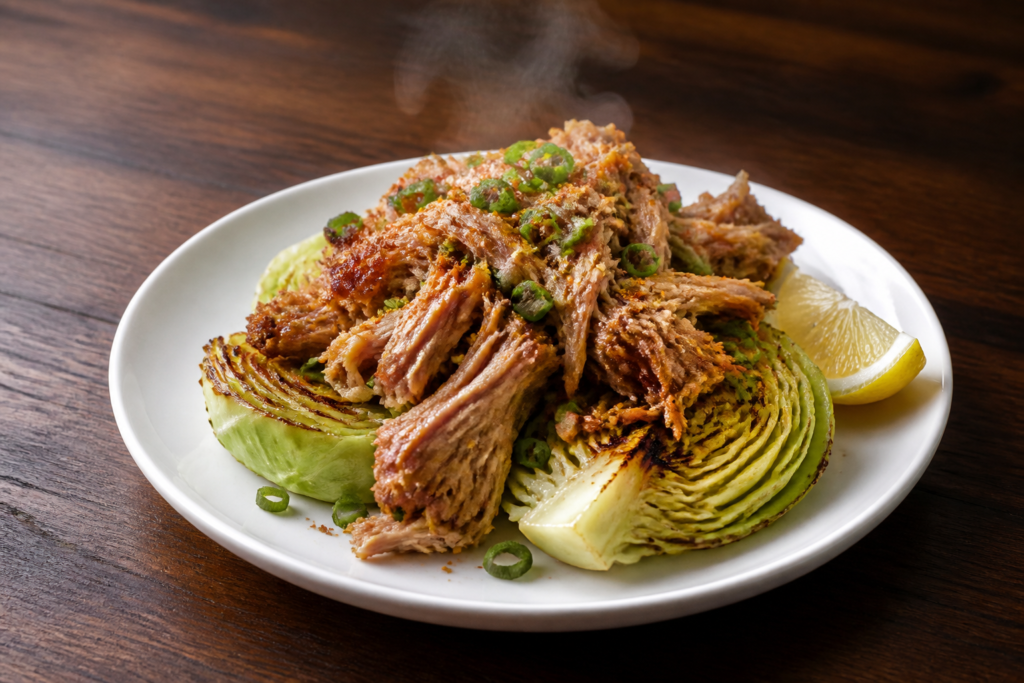 Slow-cooker kalua pig with cabbage