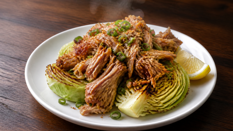 Slow-cooker kalua pig with cabbage