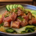 Spicy Ahi on Won Bok (Not a Rice Bowl)