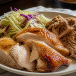 Weeknight Mixed Plate: Rotisserie + Kalua Leftovers + Chili-Cabbage Slaw