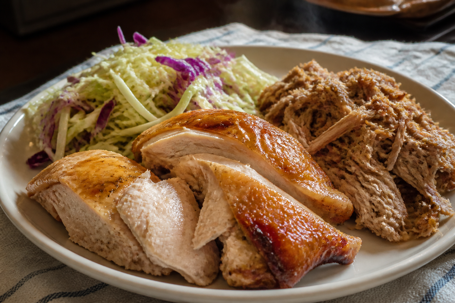 Read more about the article Weeknight Mixed Plate: Rotisserie + Kalua Leftovers + Chili-Cabbage Slaw